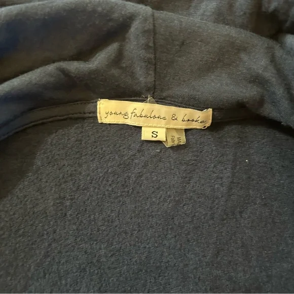 YOUNG, FABULOUS & BROKE Piper Draped Cowl Neck TieDye Hoodie Sweatshirt‎ - Picture 7 of 7